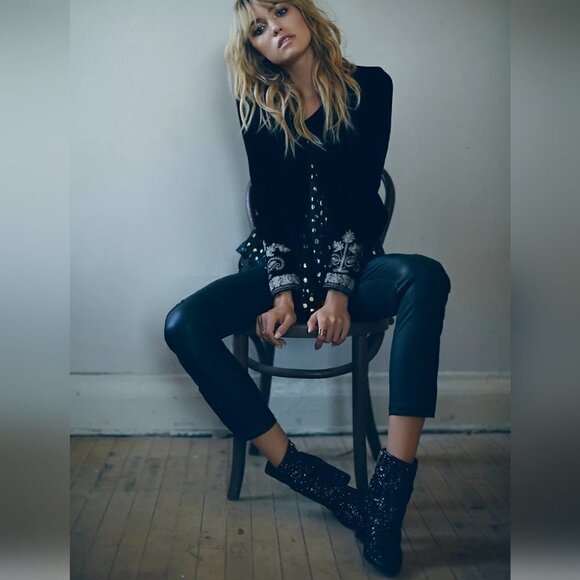 FREE People | Lana Vegan Leather Legging in Black - Picture 13 of 13